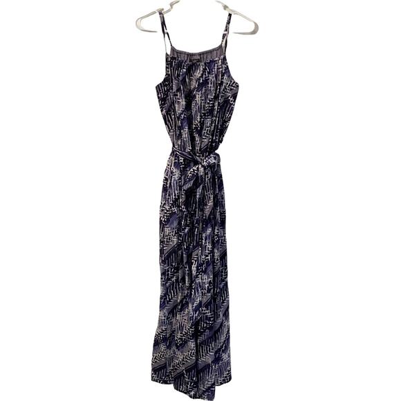 Talbots Silk abstract print spaghetti strap Maxi Dress silk blend S - Picture 1 of 6